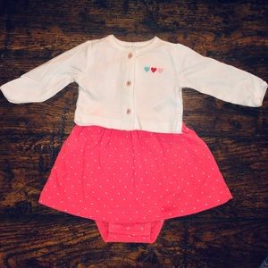 Carter’s 2 pc onsie/dress and cover-up